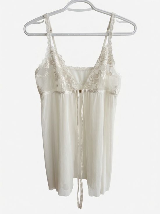 Hanky Panky Other - Hanky Panky Sheer Lace Babydoll Chemise Nightdress Women’s Large Cream/Off White